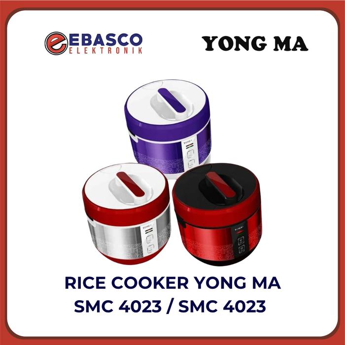 Gambar YONG MA Rice Cooker SMC 4023 / SMC4023 - Kapasitas 2 Liter Anti Lengket Body Stainless dari Ebasco Elektronik Kab. Bandung Barat Tokopedia