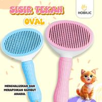 Gambar Hobilic Sisir Grooming Anjing Kucing Bulu Rontok Oval Tombol Tekan Pembersih Otomatis Pet Hair Brush - Pink dari Hobilic Kota Administrasi Jakarta Pusat 1 Tokopedia