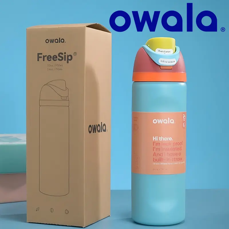 Summer Sweetness owala FreeSip water bottle cup 24oz 32oz 710ml 950ml  flask with straw kids  stainless steel bpa free mug  woman men vacuum replacement original item authentic real Genuine official store Drinkware Insulated Lid Loop Bottled Portable