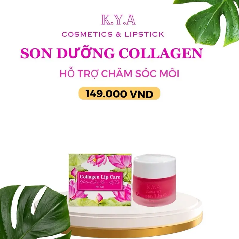 (Quà Tặng Kèm) SON DƯỠNG COLLAGEN LIP CARE [HOA SEN - LỰU ĐỎ] - K.Y.A Cosmetics - KL 10gr 0