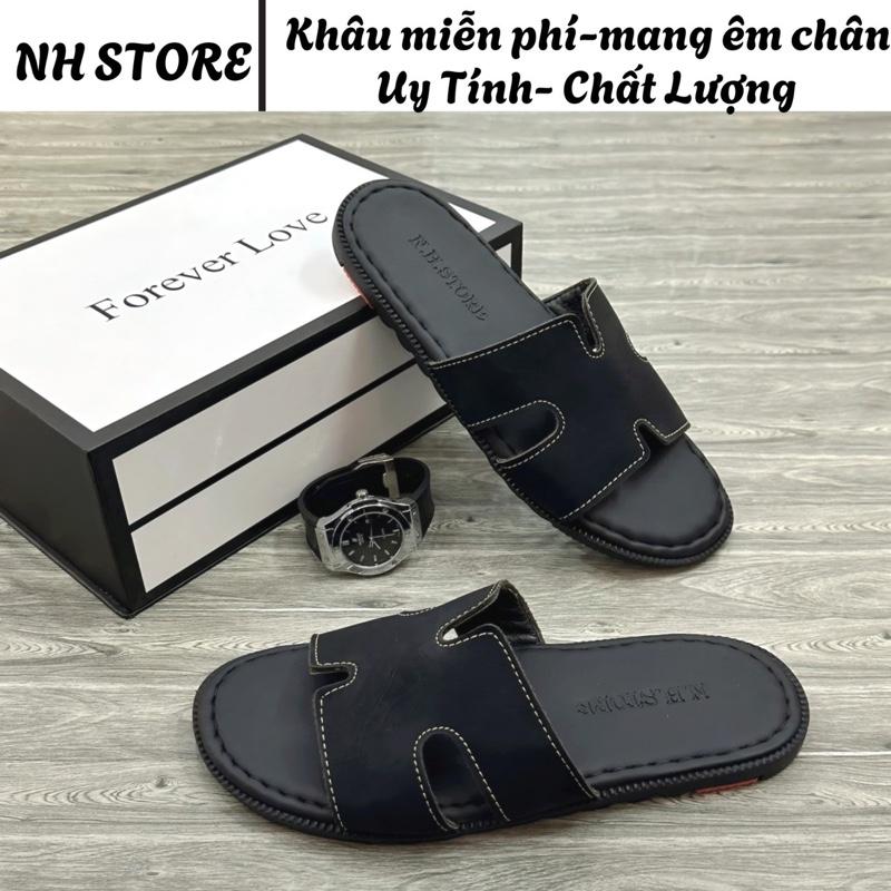 [Dép Được khâu May ĐẾ Sẵn] Dép Nam Đẹp TRED Hè 2024.Dép Hm Quai Da chữ H Mang êm Chân.Dép Cho Nam Đẹp Được Khâu May Sẵn Toàn Bộ,Rất chắc chắn.Êm nhẹ dễ Di Chuyển Cao Su Đế Bằng