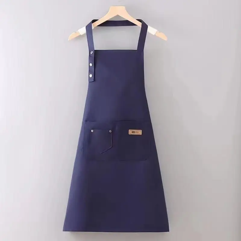 Apron Waterproof Celemek Anti Air Untuk Kerja Pria dan Wanita Barista Hitam 3