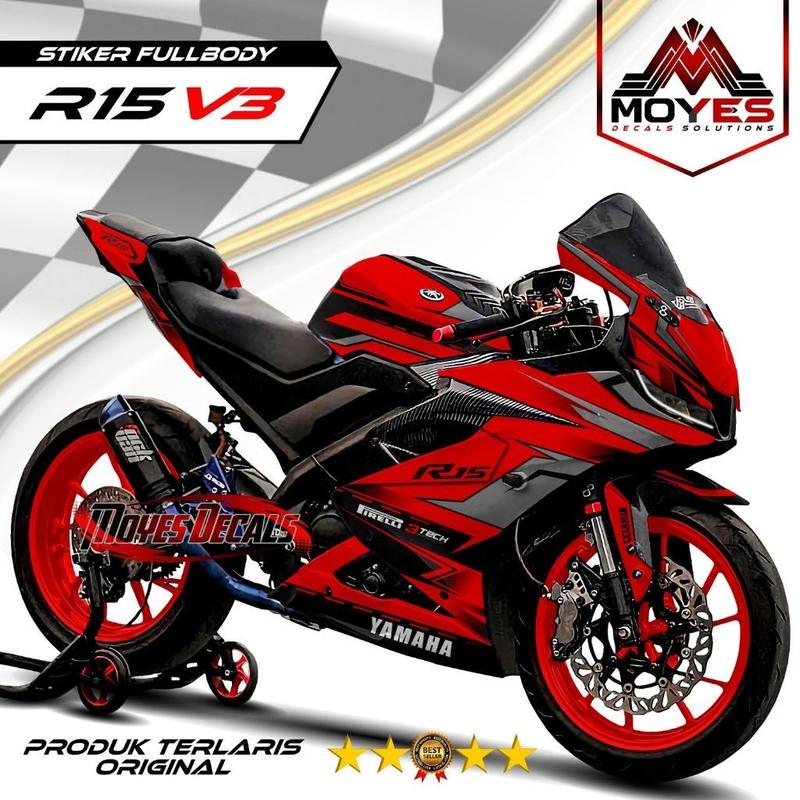 Decal R15 V3 Fullbody Custom Stiker Variasi Yamaha R15 V3 Fullbody 1