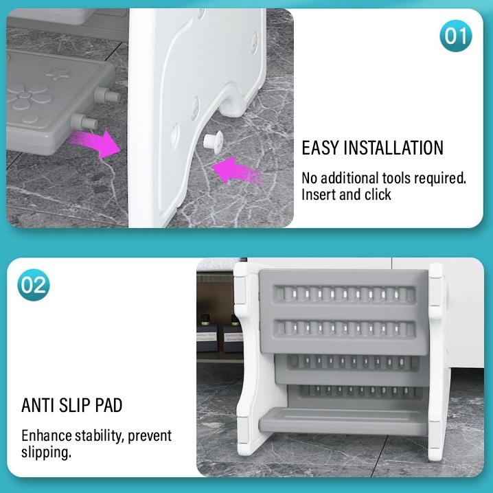 Child Safety Triple Step Stool 5