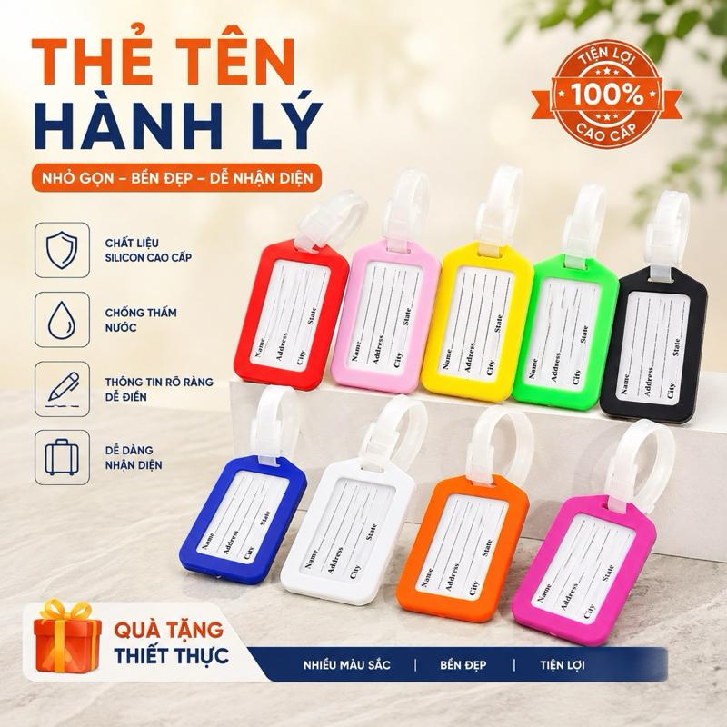 Thẻ tên đeo đi học cho bé mầm non mẫu giáo, tag hành lý va li du lịch TT01