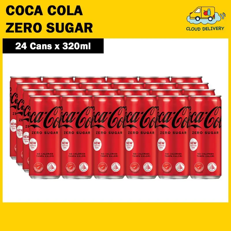 Coke Coca Cola Zero Sugar (24 x 320ml) - Expiry 23 Oct 2025