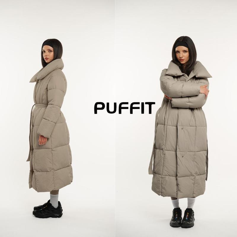 PUFFIT Extra Long Hooded Premium Puffer Jacket Water Repellent Double-open Zip Hooded  Puffer Jacket Womenswear Coats 5