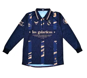 JERSI REAL MADRID TANGAN PANJANG HITAM EMAS DENGAN SLETING