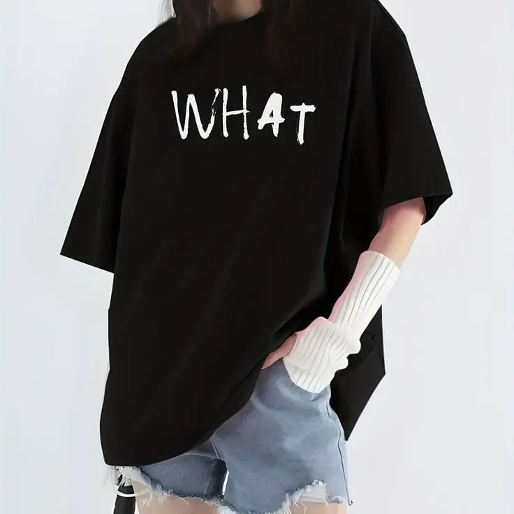 08-KAOS BASIC UNISEX WANITA OVERSIZE ATASAN TSHIRT DISTRO LENGAN 3/4