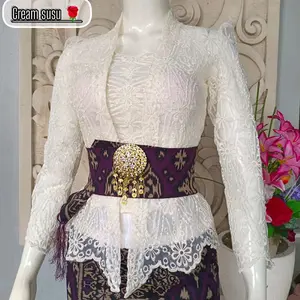 kebaya import organza melati tangan panjang toko kain tulle Berguncang crinkle tile brokat furing viscose bahan katun Tenun