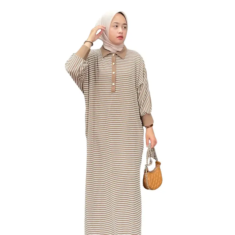 Terlaris…!! Baju cewek  bahan knit jaguar premium Wanita Gamis Muslim Panjang Nyaman 4