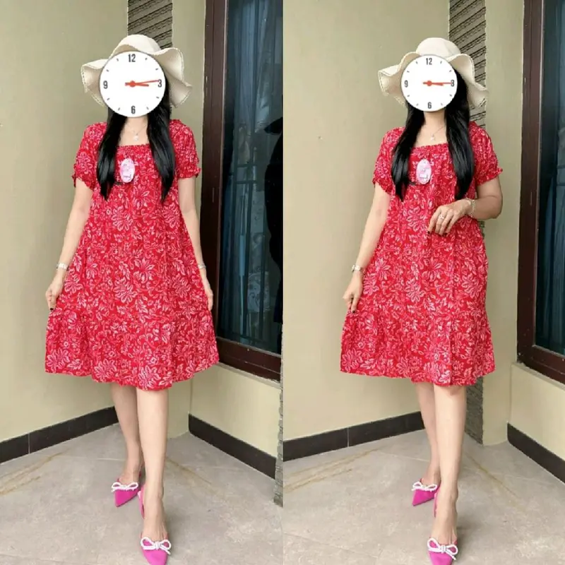 Daster Laura Dress Pendek Rayon Wanita 2025 Rayon Tebal Adem Ld 110 Baju Tidur Wanita Dewasa Remaja Nyaman Bumil 5