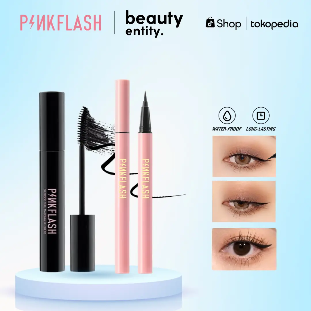 PINKFLASH  Eye Makeup Set Natural Long Waterproof Mascara Mistake-free Liquid Eyeliner Long