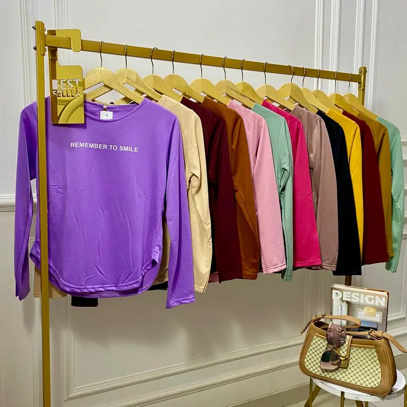 Atasan oblong wanita lengan panjang/kaos oval tangan panjang wanita/t-shirt/kaos wanita terbaru kekinian/kaos sablon wanita/atasan murah/ pakaian wanita/blus/shabhira16 8