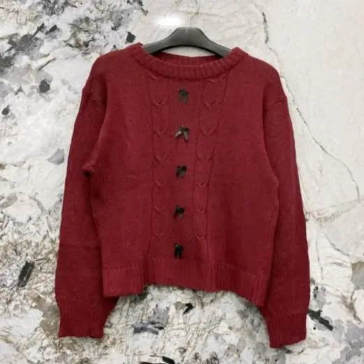 Atasan Rajut Cable variasi pita Atasan Rajut Crop top wanita Knitwear 4