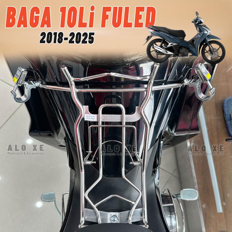 Baga Giữa Dùng cho Xe Future 125 Fi 2018-2025 Inox 10li chắc chắn - Hàng Artistar (Có móc treo đồ) - Phụ kiện, phụ tùng xemay