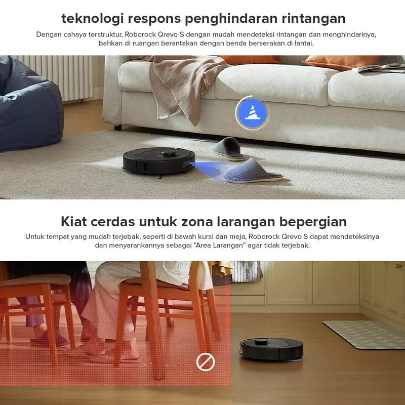 Roborock QrevoS | Robot Vacuum Cleaner Sapu Pel Vakum Penyedot Debu | Daya Hisap 7000Pa | Garansi Lokal 2 Tahun 5