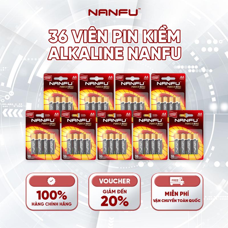 Combo Tiết Kiệm 36 viên Pin AA / AAA NANFU Alkaline Cao Cấp Siêu Bền