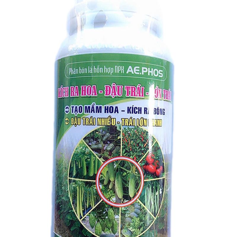  500 ML Phân bón lá giúp kích ra hoa và đậu trái nhiều trên cây khổ qua bầu bí các loại đậu mướp dưa hấu rau màu cây ăn trái 