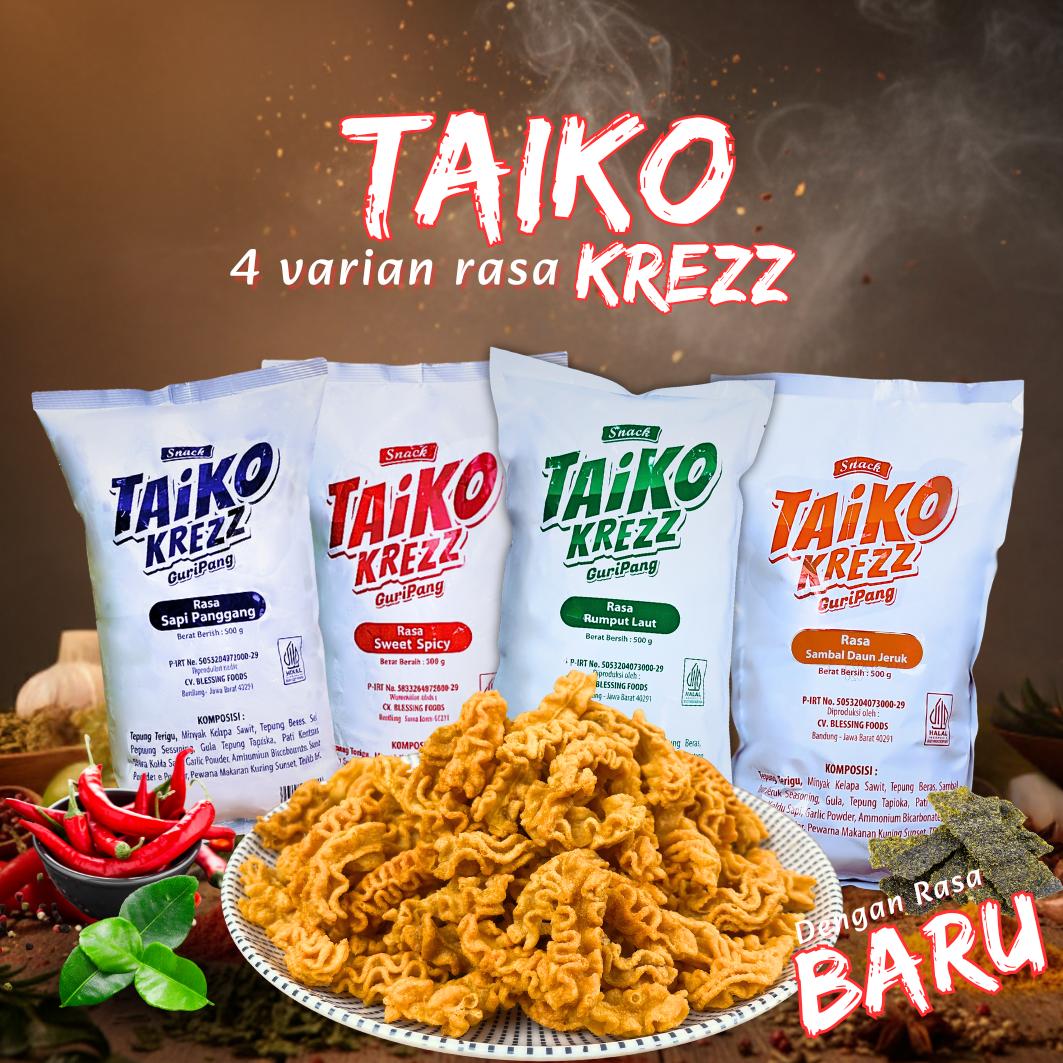 (HALAL) taiko krezz RASA BARU/Camilan ikan cumi kembang/Camilan murah/ Hadiah makanan/Camilan higienis/snack box/mukbang snack/snack 500g/snack 1kg/cemilan/cemilan enak simple/snack box kekinian/asmrmukbang/Cemilan Murah Halal/Cemilan