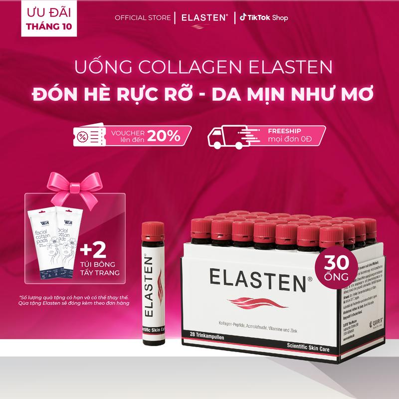 Collagen Elasten Hỗ Trợ Làm Đẹp Da, Hỗ Trợ Cải Thiện Lão Hóa, Tóc Chắc Khỏe - Collagen Từ Đức 30 ỐNG x 25ML