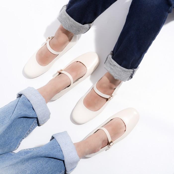 A㊚EY FLATSHOES WANITA SEPATU FLAT TALI WANITA LIZA H✉RA 2
