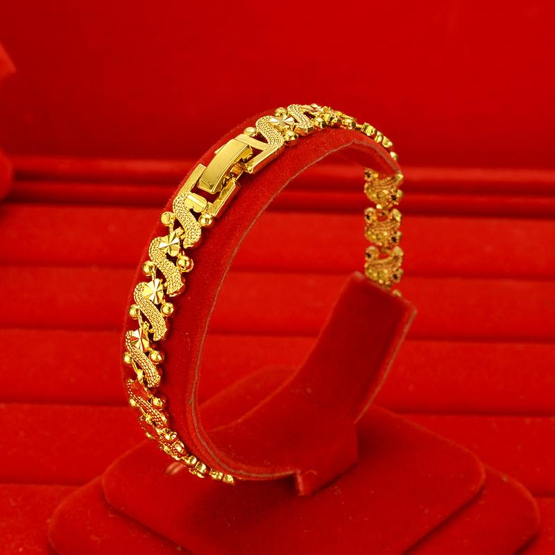 Product Introduction of Copper gold-plated watch chain, Geely bracelet, gold-plated accessories, non fading, non peeling alarm jewelry -24H shipping, free gift jewelry box 17