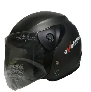 Evolution Helm Evolution Polos Sport1 Dewasa Cewek Cowok dengan Visor Transparan dan Desain Sporty