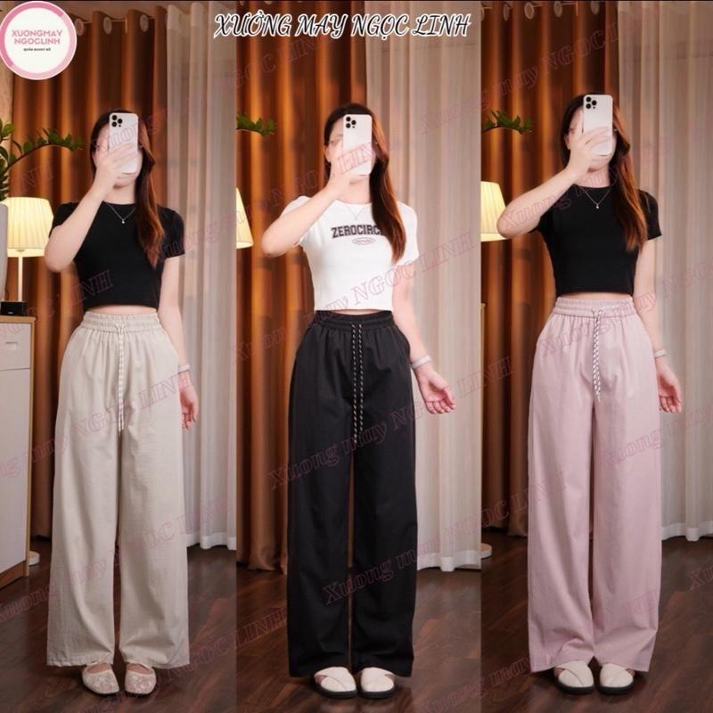 Quần Kaki Gió Hàn - 2 Phiên Bản Chiều Dài Quần Ống Suông Rộng Lưng Cao Cạp Chun Chất Kaki Gió Hàn Siêu Hot_10