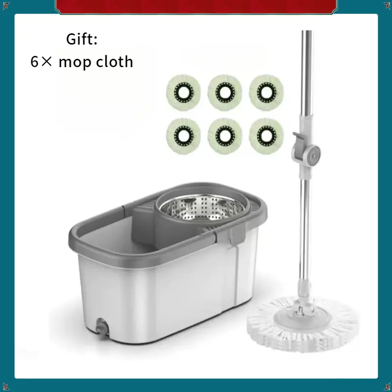 Spin mop hands-free household mop microfiber spin mop with bucket set floor mop clean and hygienic