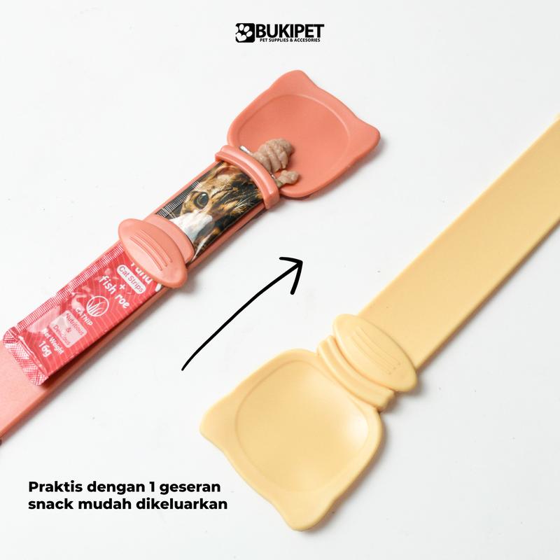 Sendok Makan Kucing Sendok Snack Makanan Kucing Multi Fungsi - BUKIPET WET TREAT SPOON 4