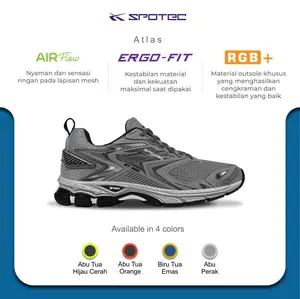 SPOTEC Sepatu RUNNING Artikel ATLAS-Abu/Perak