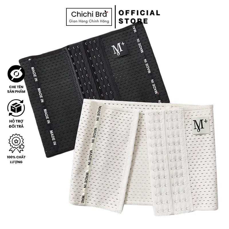 Đai nịt bụng 6 nắc cài ChiChi Bra gen nịt bụng giảm mỡ sau sinh chống cuộn chống lộ viền - 3342