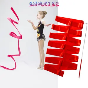 4m Twirling Ribbon Colorful/Tongkat Pita Tari/Ballet Ribbon Alat/Tari Tamborin Gereja/Gereja Ballet Senam/Ballet Ballerina