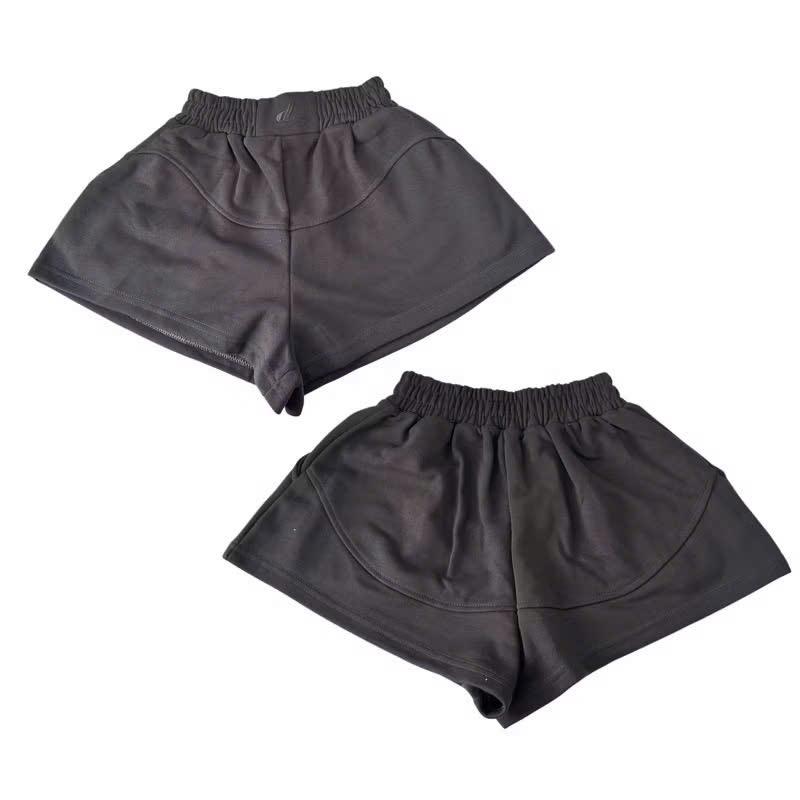 Quần chữ D nỉ HAI DA-  S490Short Nữ Dáng Cánh Bướm Thêu Chữ D Chạy Viền Trước Sau Lưng Bo Chun Co Dãn cạp chun 50-100kg 2