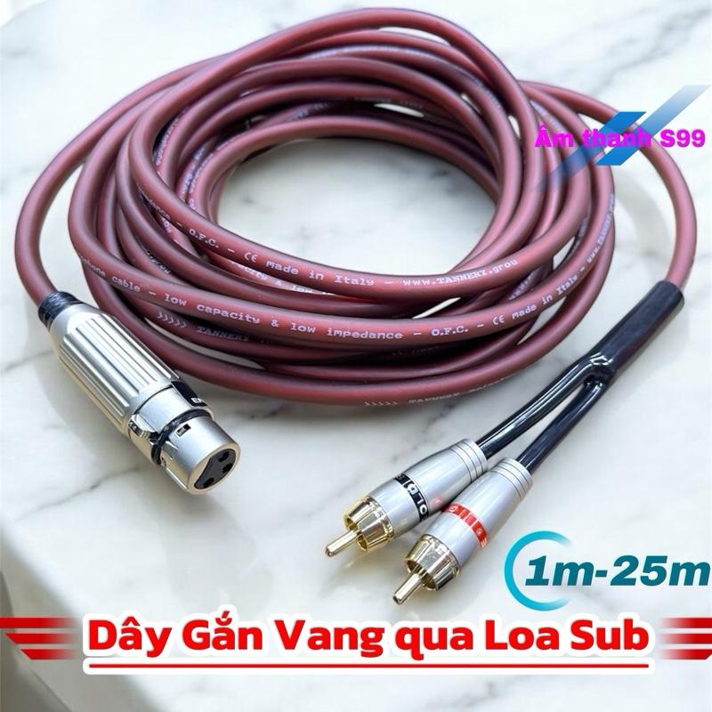 Dây gắn vang qua loa Sub cao cấp. 1.5m- 20m. Dây lõi đồng lớn, jack kim loại chống oxi hóa. Tín hiệu âm thanh chuẩn. Phụ kiện dành cho mixer , vang, loa sub điện, dàn karaoke