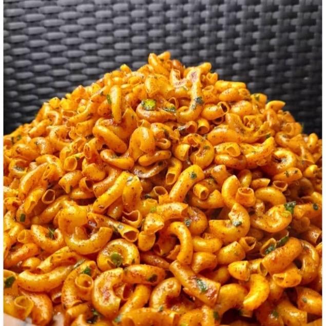 500gr makaroni cikruh pedas daun jeruk snack renyah jajanan viral makanan enak Cemilan Camilan Food 7