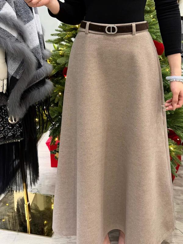  61183 - Chân Váy Dạ Dài 94cm – Form Xòe Chữ A Hàng Quảng Châu Cao Cấp 