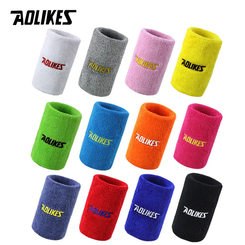 Dây Đeo Cổ Tay Thể Thao, AOLIKES, 1 Chiếc, 8Cm / 11Cm, Bảo Vệ Hỗ Trợ Vòng Bít Mồ Hôi, Thích Hợp Cho Cầu Lông, Tập Gym, Bóng Chuyền, Bóng Rổ