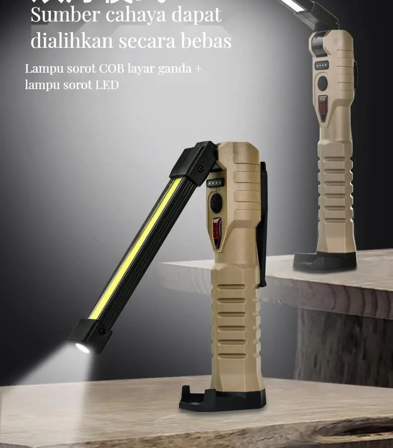 Lampu kerja LED magnet multifunksional, lampu kuat, lampu, lampu pemeliharaan mobil, lampu kemping luar
