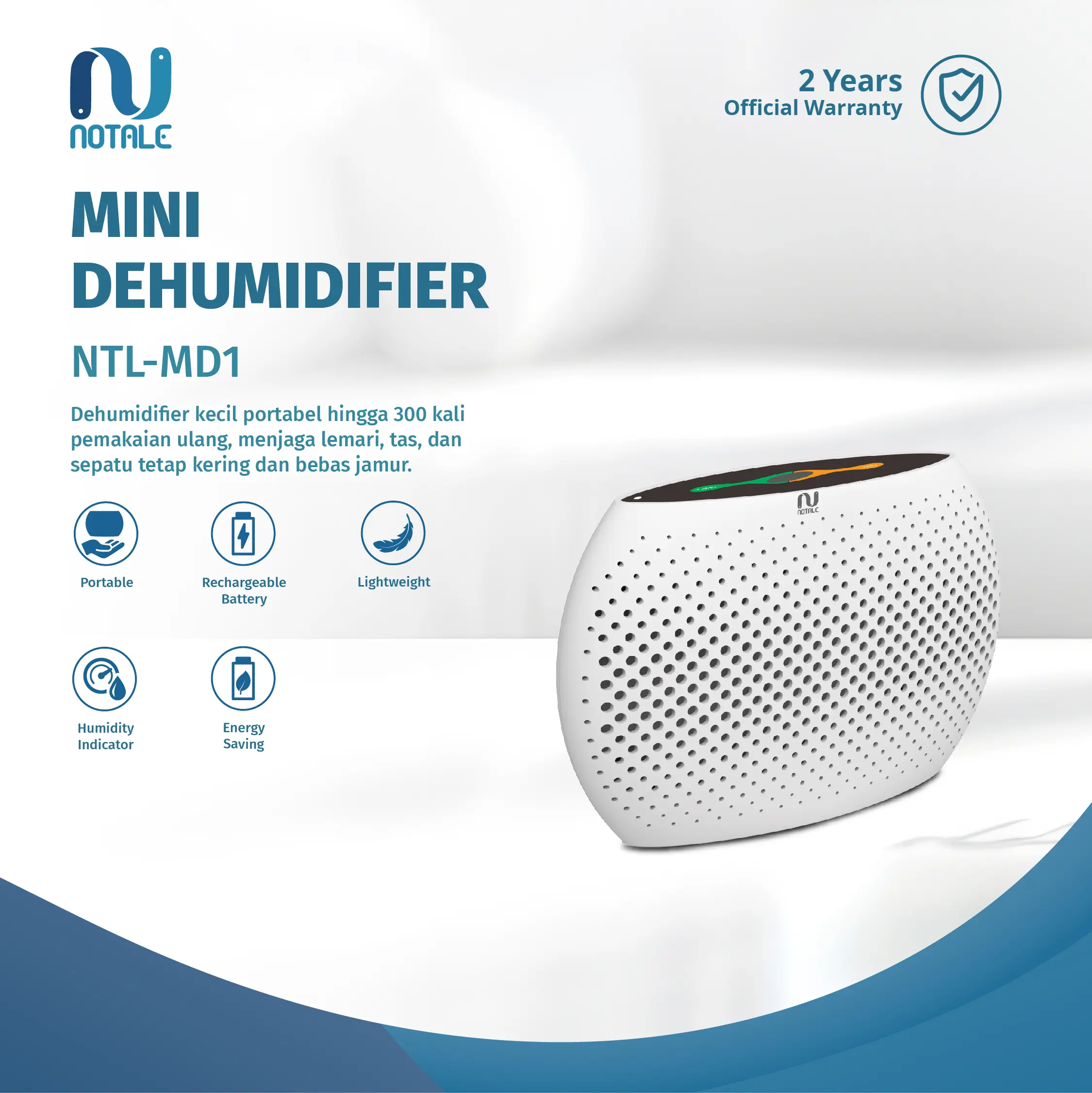 Notale Mini Dehumidifier Air Dryer Serap kelembapan Dry Humidifier