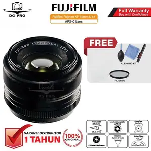 Lensa FUJIFILM XF 35mm f1.4 R Lens Fujinon Fuji Film Camera Original