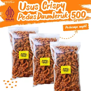 KERIPIK USUS CRISPY PEDAS DAUN JERUK 500 GRAM