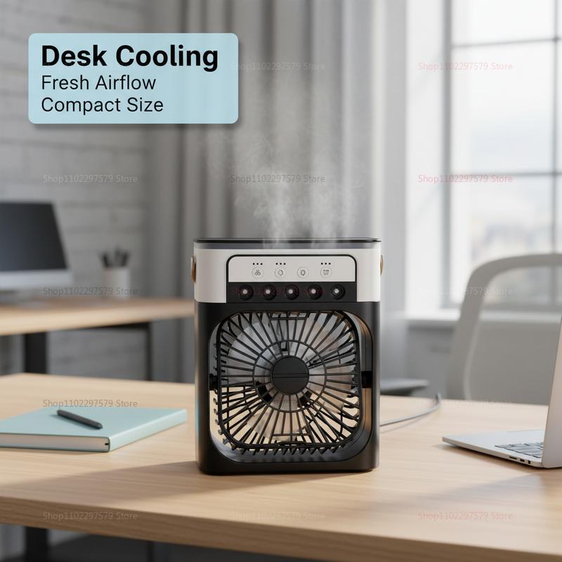【Mingzhu】 3 In 1 Fan AIr Conditioner Household Mini Air Cooler LED Night Light…