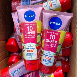 NIVEA | Body Serum Extra Bright 10 Super Vitamins SPF15 180ml - Hand body serum moisturizer menyamarkan noda flek hitam dark spot mencerahkan kulit kusam Niacinamide
