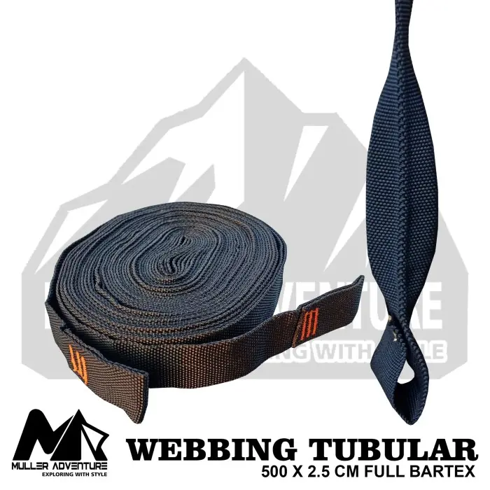 tali hammock webbing tubular full bartex 500 x 2.5 cm sepasang webbing 4