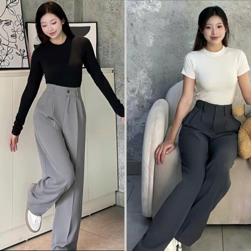 Quần Vải Suông Dài 97-102 cm, Quần Công Sở Nữ Vải GOLD NHẬT, Thời Trang Chathimy ( Goald dài) quan suong