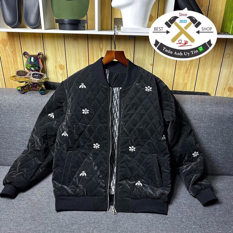 St3- ÁO KHOÁC TRẦN TRÁM THÊU ONG áo khoác bomber trám 3 lớp trần bông nét bản đẹp fom chuẩn lót gió lụa sang trọng.