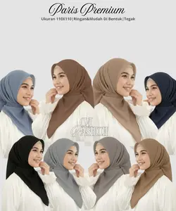 OVI FASHION - Hijab Paris Premium Segi Empat | Hijab Plain Paris Premium Rapi Tegak