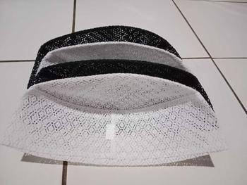 Product Review of (ECER)PECI KOPIAH ALDAN JARING/HRG TERMURAH Peci Songkok Muslim Nyaman Hitam Putih Dewasa Motif Haji Pria from I**n 1